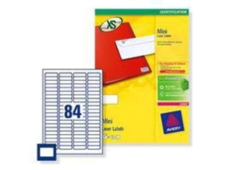 AVERY Mini étiquette d'adresse laser, 46 x 11,1 mm, blanc