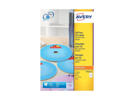 AVERY Etiquette CD, diamètre: 117 mm, blanc