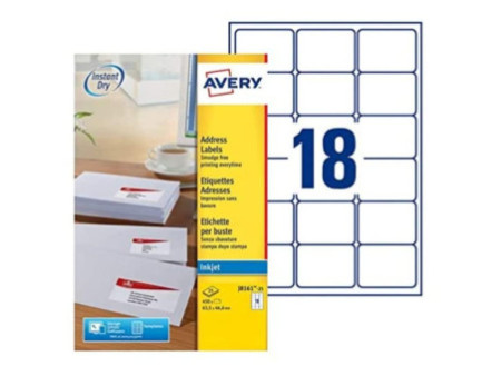 AVERY Etiquette d'adresse jet d'encre, 63,5 x 46,6 mm, blanc