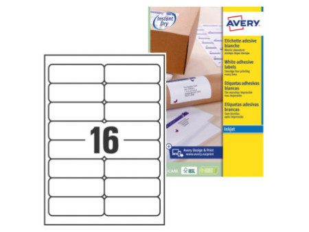 AVERY Etiquette d'adresse Jet d'encre, 99,1 x 33,9 mm, blanc