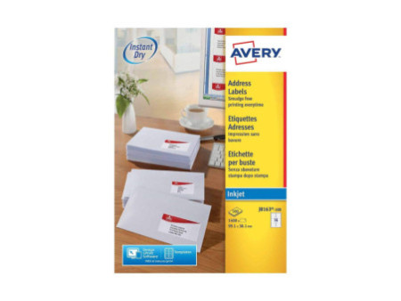 AVERY Etiquette d'adresse jet d'encre, 99,1 x 38,1 mm, blanc