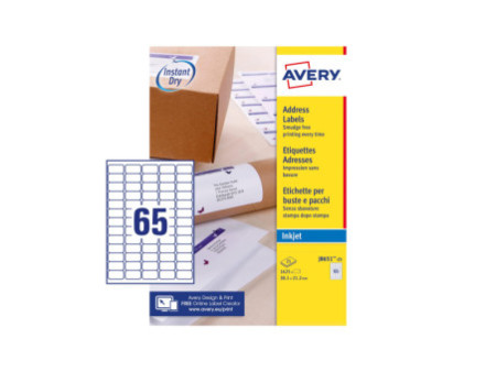 AVERY Mini étiquette d'adresse jet d'encre, 38,1 x 21,2 mm