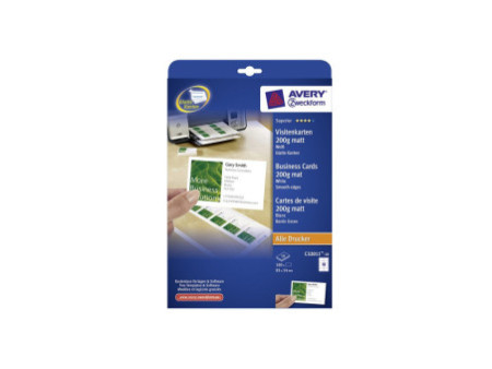 AVERY Zweckform Carte de visite Quick & Clean, blanc