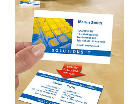 AVERY Zweckform Quick & Clean Cartes de visite, satinées