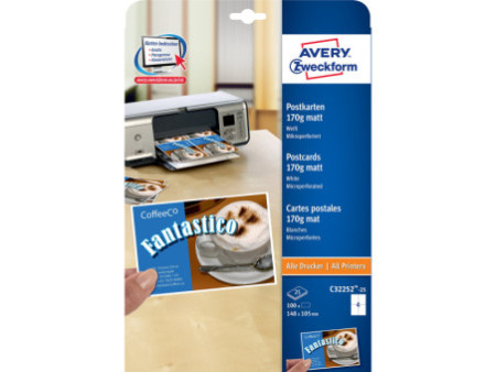 AVERY Zweckform Cartes postales 170 g/m2, (L)148 x (H)105 mm