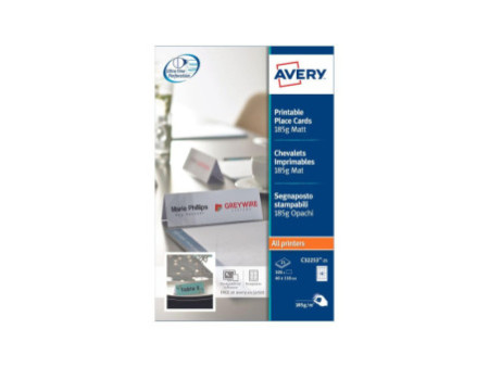 AVERY Zweckform Cartes de noms, imprimante Laser/jet d'encre