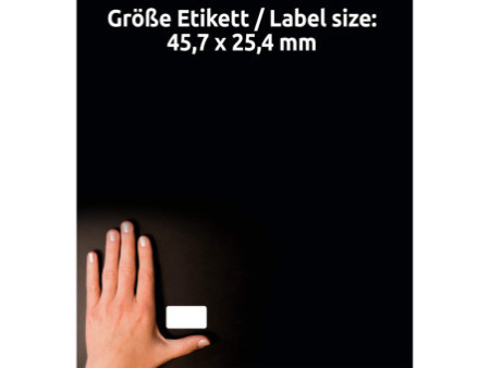 AVERY Zweckform Etiquette, ultra adhésif, 45,7 x 25,4 mm