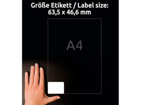 AVERY Zweckform QuickPEEL Etiquette d'adresse, 63,5 x 46,6mm