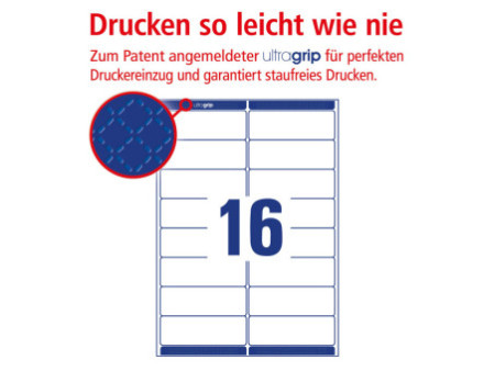 AVERY Zweckform QuickPEEL Etiquette d'adresse, 99,1 x 33,9mm