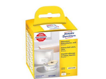AVERY Zweckform Etiquettes en rouleau, 89 x 36 mm, blanc