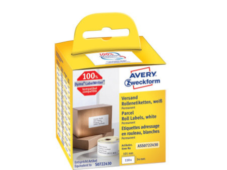 AVERY Zweckform Etiquettes en rouleau 101 x 54mm, blanc