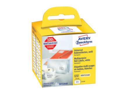 AVERY Zweckform Etiquettes en rouleau, 70 x 54 mm, blanc