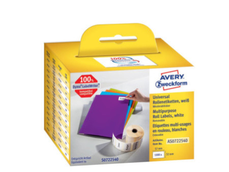 AVERY Zweckform Etiquettes en rouleau, 57 x 32 mm, blanc