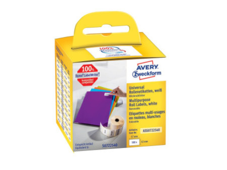 AVERY Zweckform Etiquettes en rouleau, 57 x 32 mm, blanc
