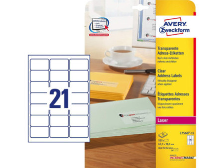 AVERY Zweckform Etiquette d'adresse, 63,5 x 38,1 mm