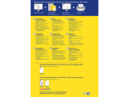 AVERY Zweckform Etiquette d'expédition, 210 x 297 mm,transp.
