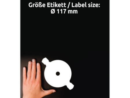 AVERY Zweckform Etiquette CD/DVD SuperSize, blanc, mat