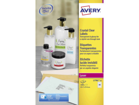 AVERY Zweckform Etiquette Crystal Clear, 45,7 x 25,4 mm