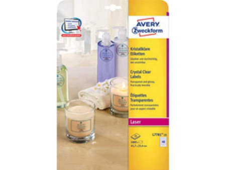 AVERY Zweckform Etiquette Crystal Clear, 63,5 x 38,1 mm