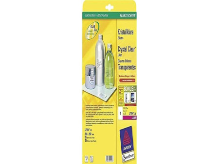 AVERY Zweckform Crystal Clear Etiquette, 210 x 297 mm