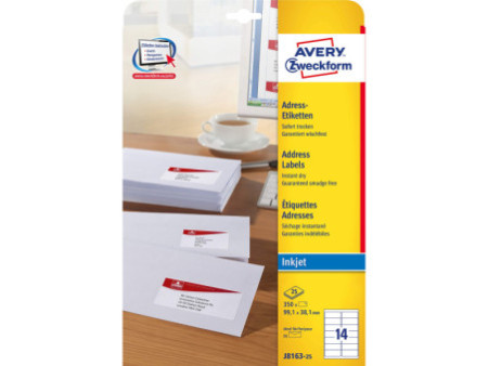 AVERY Zweckform Etiquette d'adresse jet encre,99,1 x 38,1 mm