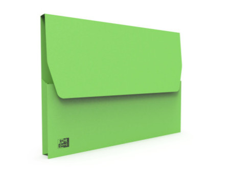 Oxford Pochette document à soufflet, A4, carton, vert