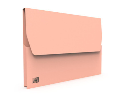 Oxford Pochette document à soufflet, A4, rose pastel