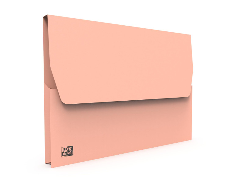 Oxford Pochette document à soufflet, A4, rose pastel