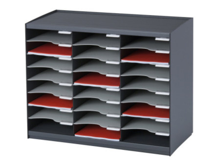 PAPERFLOW Trieur monobloc, 24 compartiments, anthracite