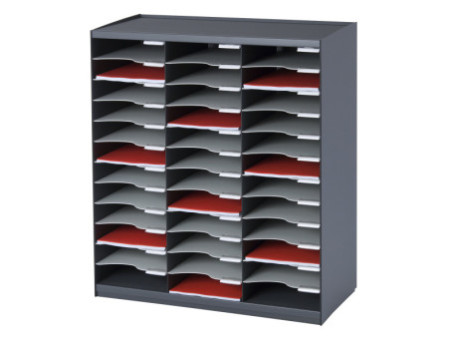 PAPERFLOW Trieur monobloc, 36 compartiments, anthracite