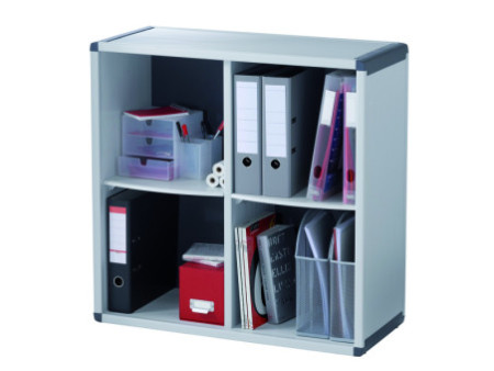 PAPERFLOW Etagère, 4 casiers, gris / anthracite
