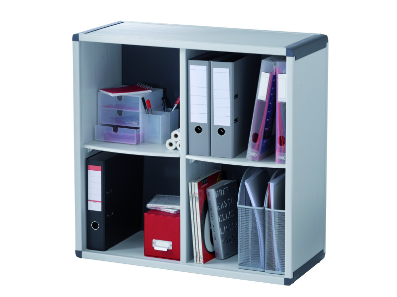 PAPERFLOW Etagère, 4 casiers, gris / anthracite