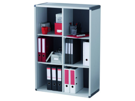 PAPERFLOW Etagère, 6 casiers, gris / anthracite