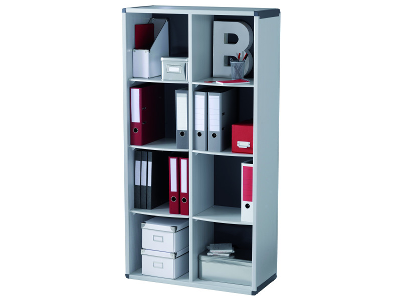 PAPERFLOW Etagère, 8 casiers, gris / anthracite