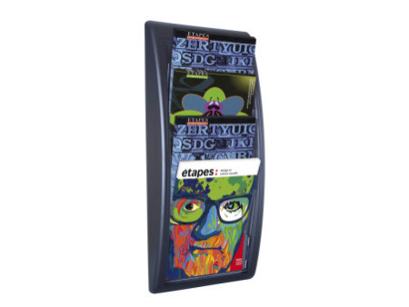 PAPERFLOW Porte-brochures mural Quick fit, A4, noir