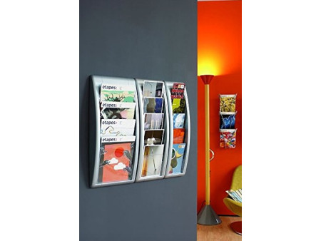 PAPERFLOW Porte-brochures mural Quick fit, A4, anthracite