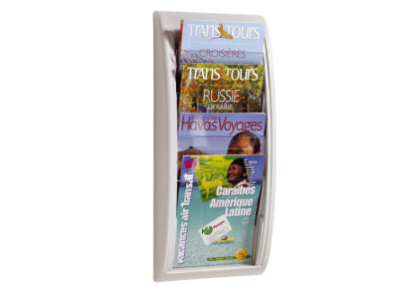 PAPERFLOW Porte-brochures mural Quick fit, A4, gris