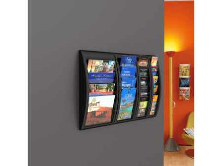 PAPERFLOW Porte-brochures mural Quick fit, A5, noir