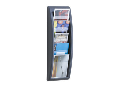 PAPERFLOW Porte-brochures mural Quick fit, A5, anthracite