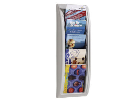 PAPERFLOW Porte-brochures mural Quick fit, A5, gris
