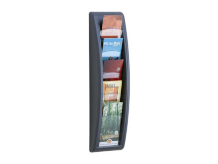 PAPERFLOW Porte-brochures mural Quick fit, 1/3 A4, anth