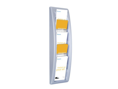PAPERFLOW Porte-brochures mural Quick Blick, 1/3 A4, gris