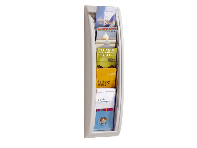 PAPERFLOW Porte-brochures mural Quick fit, 1/3 A4, gris
