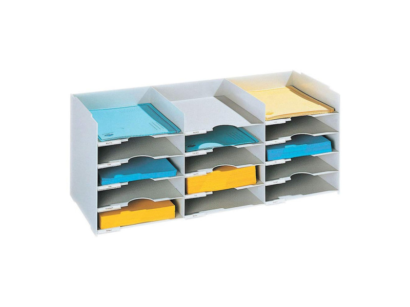 PAPERFLOW Station de tri Formularbox, 15 compartiments, gris