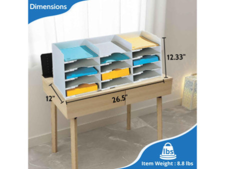 PAPERFLOW Station de tri Formularbox, 15 compartiments, gris
