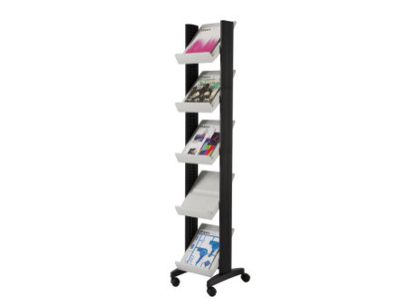 PAPERFLOW Porte-prospectus Corner easyDisplays, gris/noir
