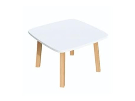 PAPERFLOW Table d'appoint WOODY, en bois massif, blanc