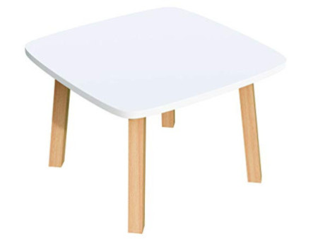 PAPERFLOW Table d'appoint WOODY, en bois massif, blanc