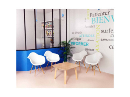 PAPERFLOW Table d'appoint WOODY, en bois massif, hêtre