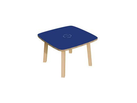 PAPERFLOW Table d'appoint WOODY, en bois massif, bleu